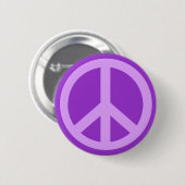 Lila Friedenszeichen-Produkte Button (Vorne & Hinten)