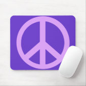 Lila Friedenszeichen-Produkte Mousepad (Mit Mouse)