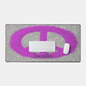 Lila Friedenszeichen Schreibtischunterlage (Tastatur & Maus)