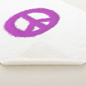 Lila Friedenszeichen Sherpadecke (3/4)