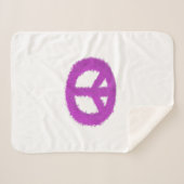 Lila Friedenszeichen Sherpadecke (Vorderseite (Horizontal))