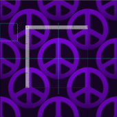 Lila Friedenszeichen Stoff (Kachel)