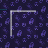 Lila Friedenszeichen Stoff (Kachel)