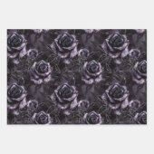 Lila Friedhof Rose Gothic Occult Geschenkpapier Set (Vorderseite)