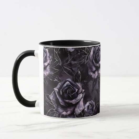 Lila Friedhof Rose Gothic Occult Tasse (Links)