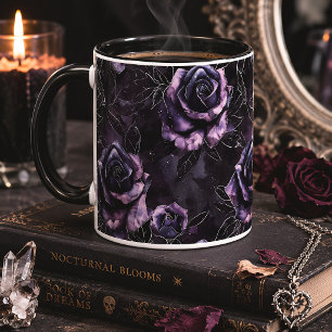 Lila Friedhof Rose Gothic Occult Tasse