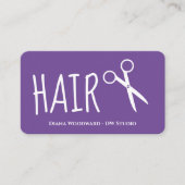 Lila Friseur Flat Treuekarte (Vorderseite)