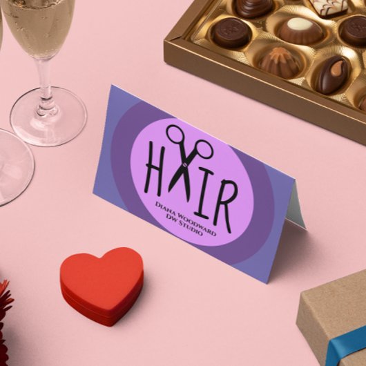 Lila Friseurin-Loyalitätskarte Visitenkarten