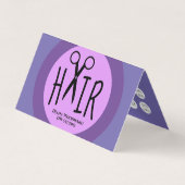 Lila Friseurin-Loyalitätskarte Visitenkarten (Vorderseite)