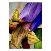 Lila Fritilla Blume Originale Kunst Aquarell (Vorne)
