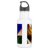 Lila Fritilla Blume Originale Kunst Aquarell Edelstahlflasche (Rückseite)