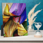 Lila Fritilla Blume Originale Kunst Aquarell Fotoplatte (Seite)