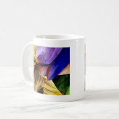 Lila Fritilla Blume Originale Kunst Aquarell Kaffeetasse (Vorderseite Links)
