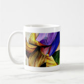 Lila Fritilla Blume Originale Kunst Aquarell Kaffeetasse (Links)