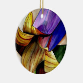 Lila Fritilla Blume Originale Kunst Aquarell Keramik Ornament (Rechts)