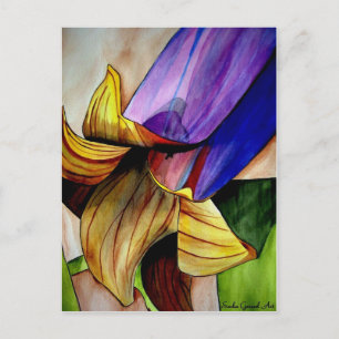 Lila Fritilla Blume Originale Kunst Aquarell Postkarte
