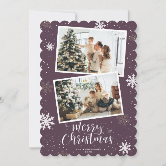 Lila Frohe Weihnachten 2 Foto (Vorderseite)