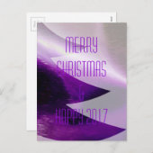 Lila frohe Weihnachten - Glück im neuen Jahr 2017 (Vorne/Hinten)