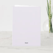 Lila Frohen Muttertag Moderne Florale Schrift Karte (Rückseite)