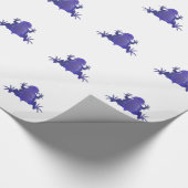 Lila Frosch Geschenkpapier (Ecke)