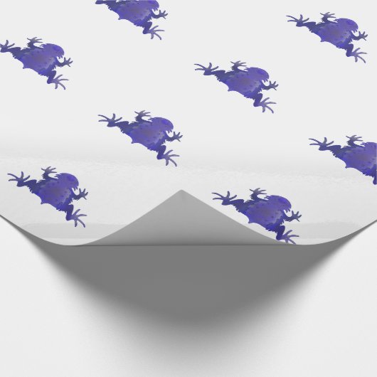 Lila Frosch Geschenkpapier (Ecke)