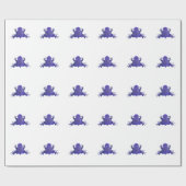 Lila Frosch Geschenkpapier (Flach)