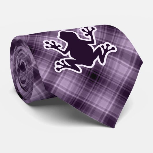 Lila Frosch Krawatte (Gerollt)