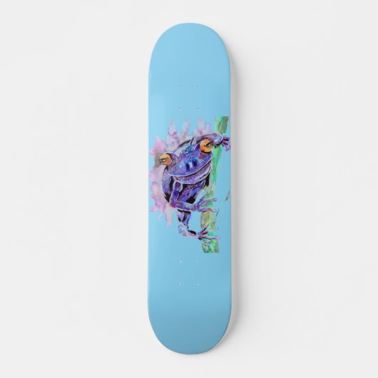 Lila Frosch Skateboard (Vorne)