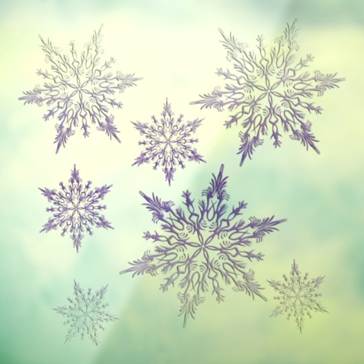 Lila Frost Fensteraufkleber (Blatt 3)