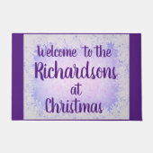 Lila Frost personalisierter Empfang Fußmatte (Vorderseite)