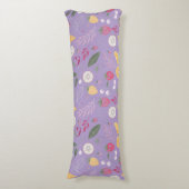 "Lila Fruchtblumendekoratives Kissen" Seitenschläferkissen (Vorderseite Vertikal)