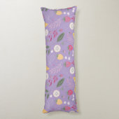 "Lila Fruchtblumendekoratives Kissen" Seitenschläferkissen (Rückseite (Vertikal))