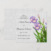 Lila Frühjahr-Iris-Blume Save the Date (Vorne/Hinten)