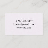 Lila FrühjahrsBlume Visitenkarte (Rückseite)