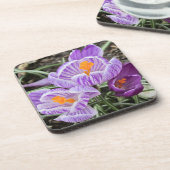 Lila Frühjahrskuken. Getränkeuntersetzer (Linke Seite)