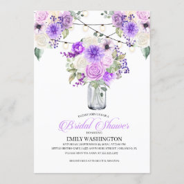 Lila Frühling Blumenvase Bridal Dusche Einladung