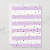 Lila Frühling Brautparty Einladung (Rückseite)
