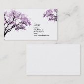 Lila Frühlings-Baum-Geschäfts-Karten Visitenkarte (Vorne/Hinten)