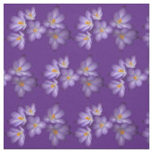Lila Frühlings-Krokus-Blumen-Gewebe Stoff (Muster)