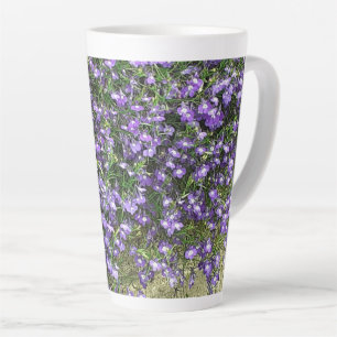 Lila Frühlingsblumen Latte-Mug Milchtasse