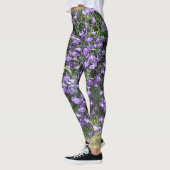 Lila Frühlingsblumen Leggings (Links)