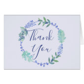 Lila Frühlingsblumendraht Dankeschön-Karte (Vorderseite (Horizontal))