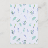 Lila Frühlingsblumenkraut Hochzeit wünschend gut Begleitkarte (Rückseite)