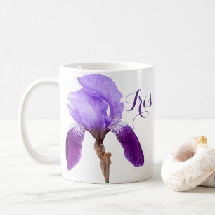 Lila Frühlingsblüten, die Iris-Girl-Malerin genann Kaffeetasse