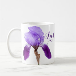 Lila Frühlingsblüten, die Iris-Girl-Malerin genann Kaffeetasse
