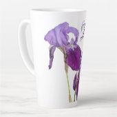 Lila Frühlingsblüten, die Iris-Girl-Malerin genann Milchtasse (Linke Ecke)