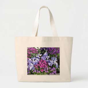 Lila Frühlingsblüten Jumbo Stoffbeutel