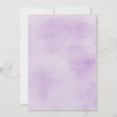 Lila Frühlingsblütendusche Einladung (Rückseite)