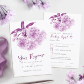 Lila Frühlingsblütenhochzeit RSVP