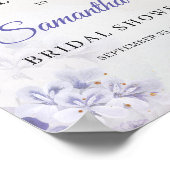 Lila Frühlingsbrunnen Brautparty Empfang Poster (Ecke)